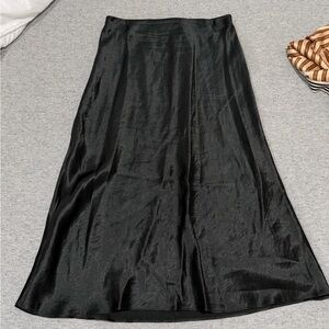 Babaton Classic Black A-Line Skirt (midi)